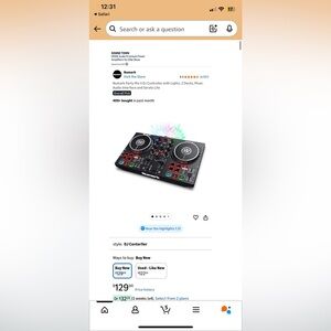Numark Party Mix II DJ Controller with Lights, 2 Decks, Mixer